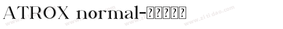 ATROX normal字体转换